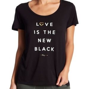 Betsy Johnson love is the new black shirt